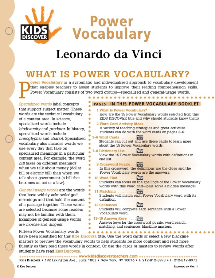 Students engaged in a Leonardo da Vinci worksheet, exploring his art and creativity. Interactive activity for fifth graders inspired by the works of Leonardo da Vinci.