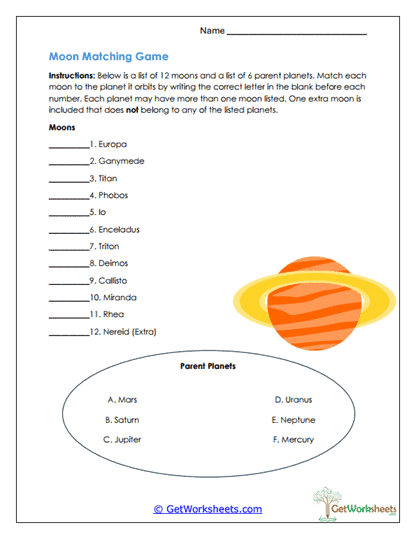 Illustration of moon formation process for fifth graders studying how moons are created