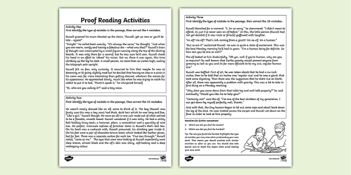 Fifth grade life science worksheet showing a paragraph with proofreading corrections and editing marks for students to practice peer review skills