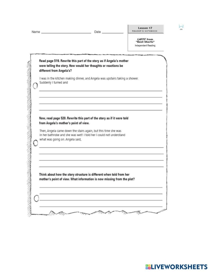 Fifth grade life science worksheet showing a paragraph with proofreading corrections and editing marks for students to practice peer review skills