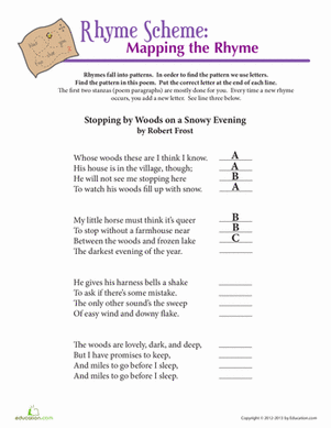 Rhyme scheme practice worksheet featuring Rudyard Kipling's If for fifth graders, image 22 Fifth grade worksheet focused on identifying rhyme schemes in the poem If by Rudyard Kipling