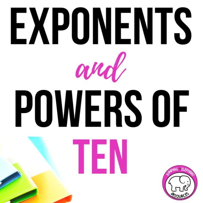 Chart displaying the Growing by Powers of Ten worksheet designed for fifth-grade math students