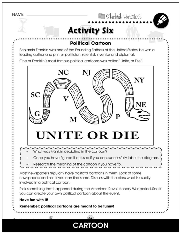 Revolutionary War Vocabulary Match-Up worksheet for fifth graders learning key historical terms