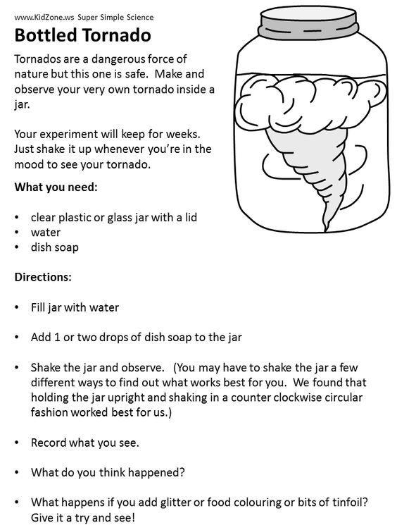 Fifth grade science worksheet with fill-in-the-blank questions about tornadoes