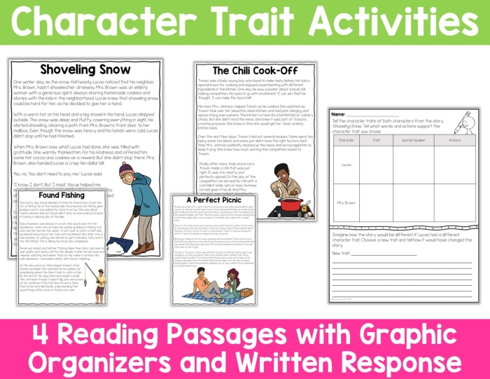 Worksheet for comparing character traits in a fifth grade alphabet activity, image 5 Fifth grade student completing a Comparing My Character Traits worksheet to explore personal and others' traits