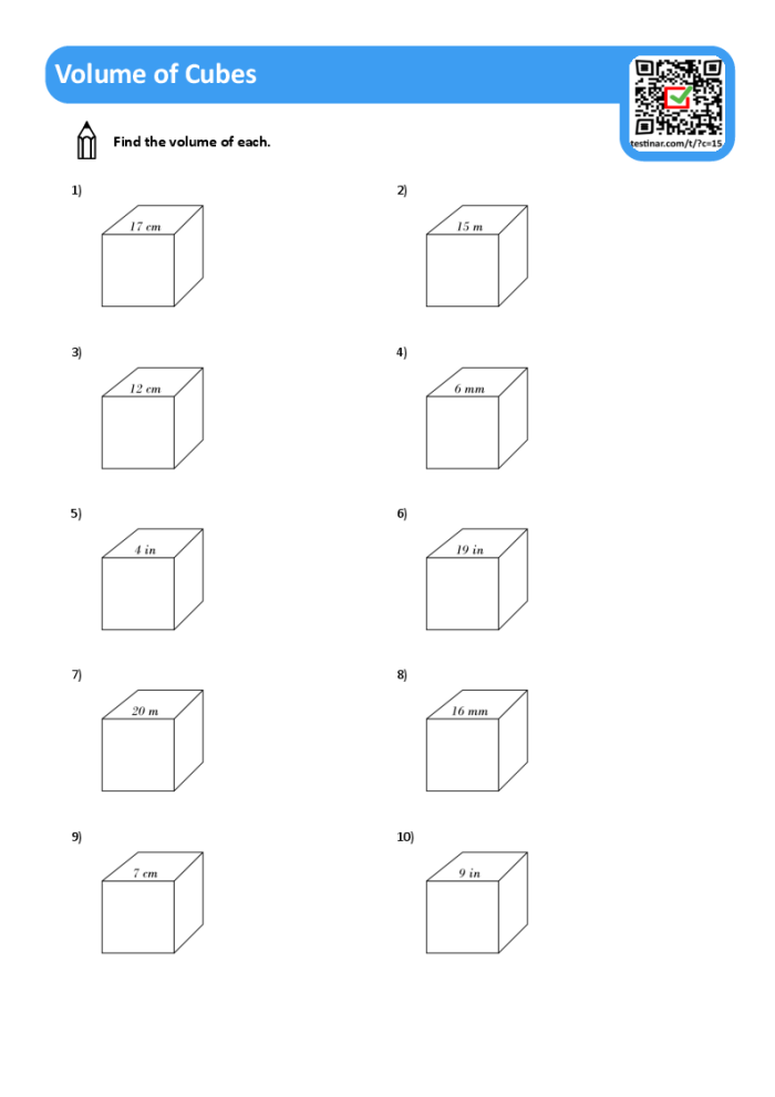 ALT text: Fifth-grade students working on a worksheet about the volume of rectangular prisms using cubic units.