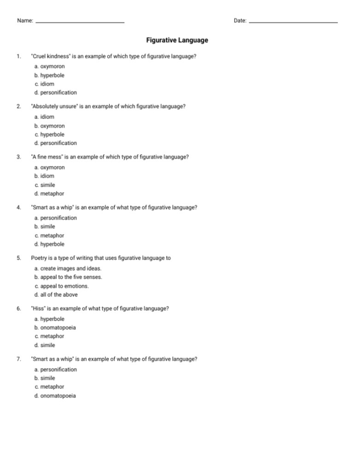 Illustration of the Figurative Language glossary for educational use in EL Support Lesson Plan Glossary for Figurative Language worksheet aimed at second graders in Earth and Space Science