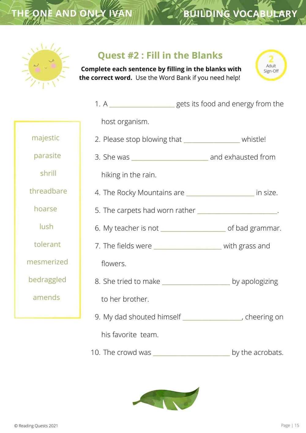 Third grade worksheet for designing a zoo inspired by The One and Only Ivan focusing on figurative language