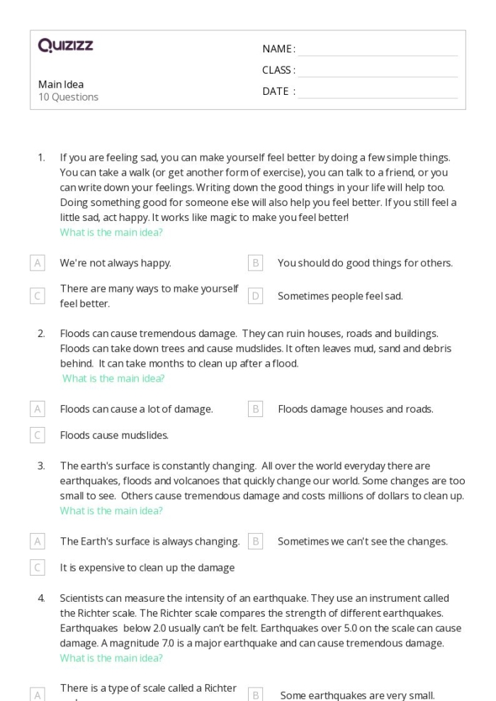 Worksheet designed for second graders to identify the topic and main idea in nonfiction texts. Finding the Topic and Main Idea of a Nonfiction Text worksheet for Spanish learners.