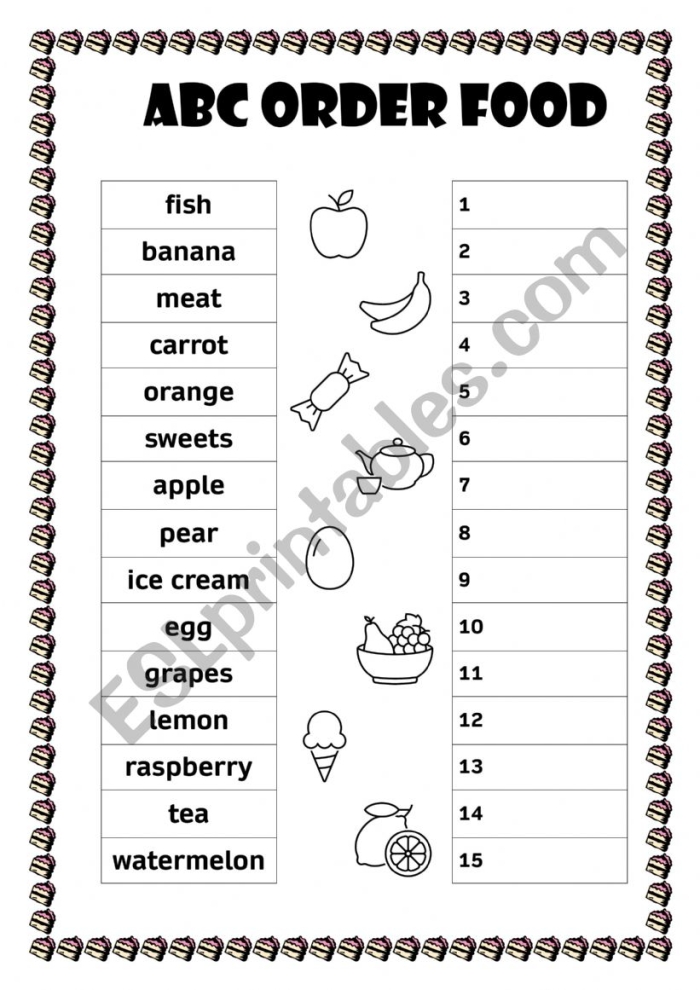 Engaging ABC order worksheet for young learners to test their letter knowledge Colorful Practice ABC Order! worksheet designed for first graders to enhance alphabet skills