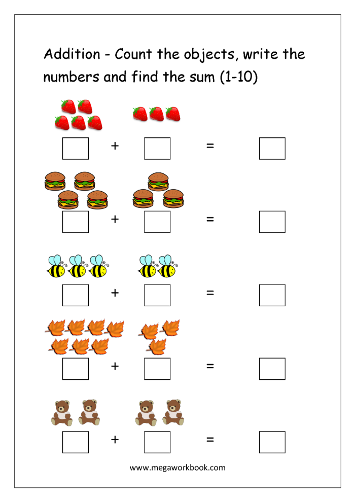 Worksheet featuring first graders practicing adding 10 to two-digit numbers