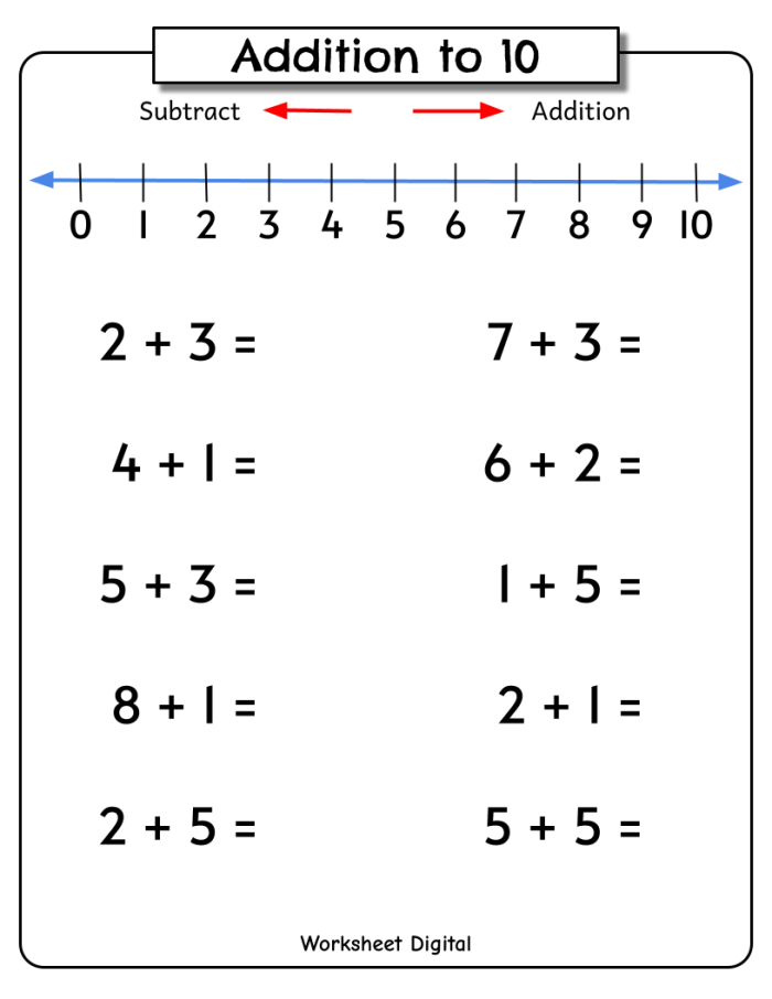 First grade worksheet for adding 10 to two-digit numbers in a geography context