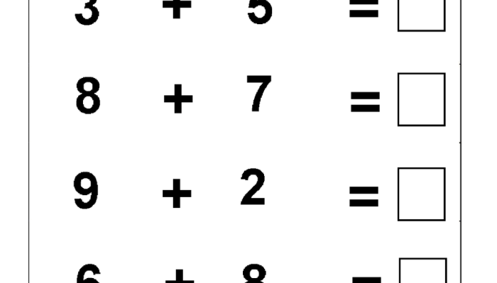 First Grade Adding Five worksheet to practice addition within 10