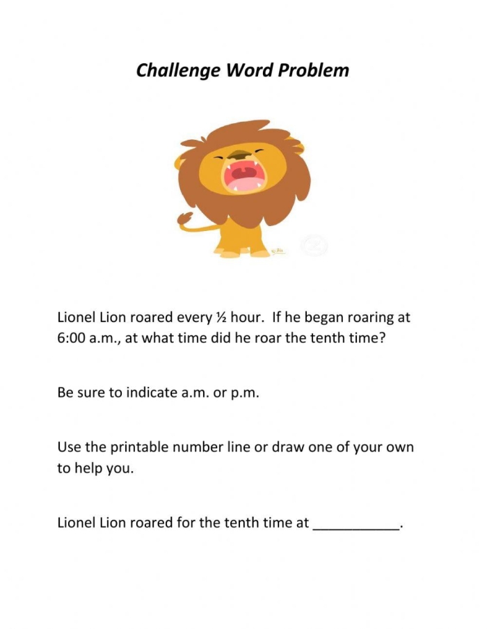 First Grade Word Problem Challenge worksheet featuring farm-themed two-digit addition and subtraction
