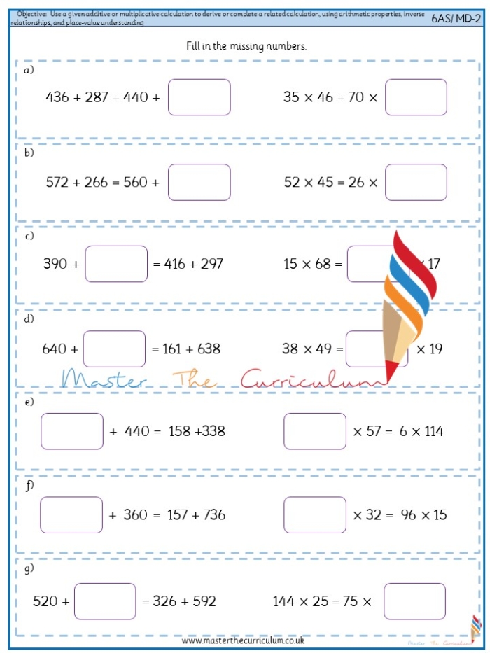Additive Inverse Practice worksheet for young learners, image 3 First Grade worksheet focusing on additive inverse through solving addition problems