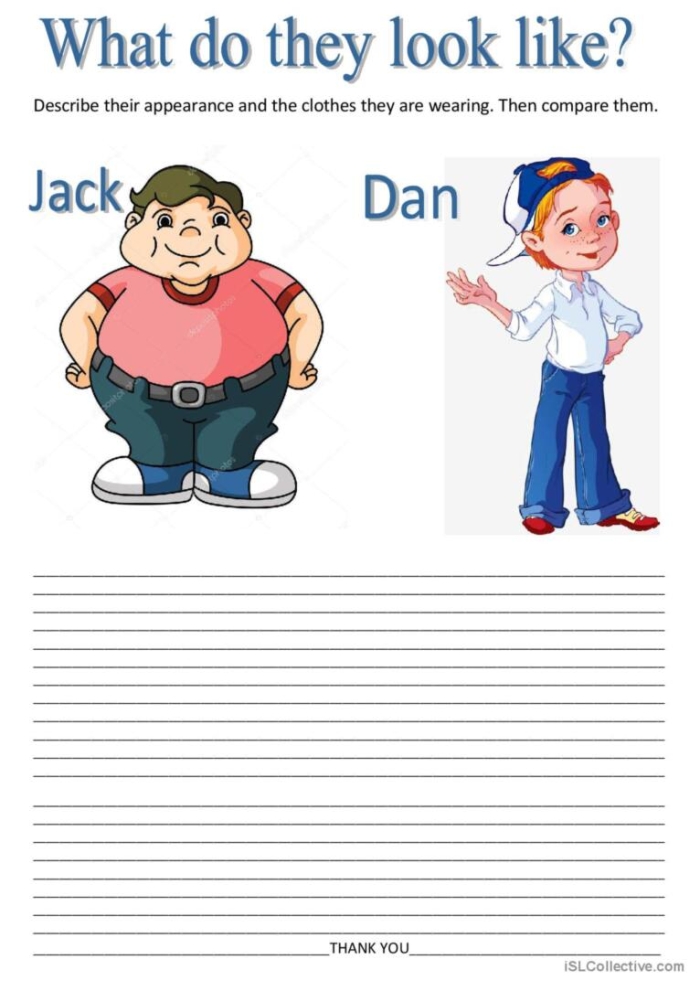 Exploring adjectives with the What Does It Look Like? worksheet, image 7 First Grade worksheet page on describing words using adjectives in science inquiry