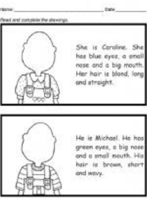 Exploring descriptive words with the What Does It Look Like? worksheet for young learners First Grade worksheet page showing adjectives practice in the What Does It Look Like? series