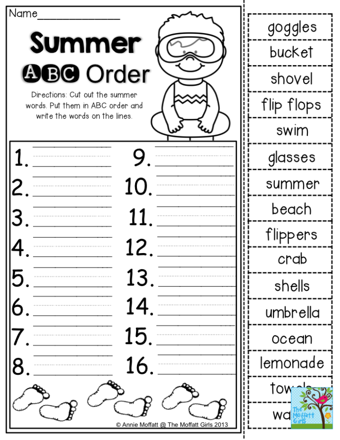 Engaging ABC Order practice worksheet for young learners Colorful worksheet for first graders to practice alphabet order skills