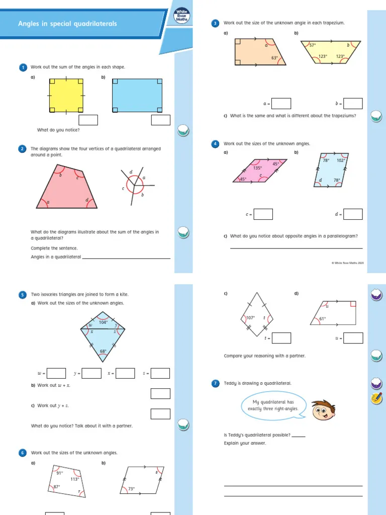 Counting and classifying angles with the Let's See Those Angles! worksheet for young learners First Grade students working on the Let's See Those Angles! worksheet identifying angles in different shapes