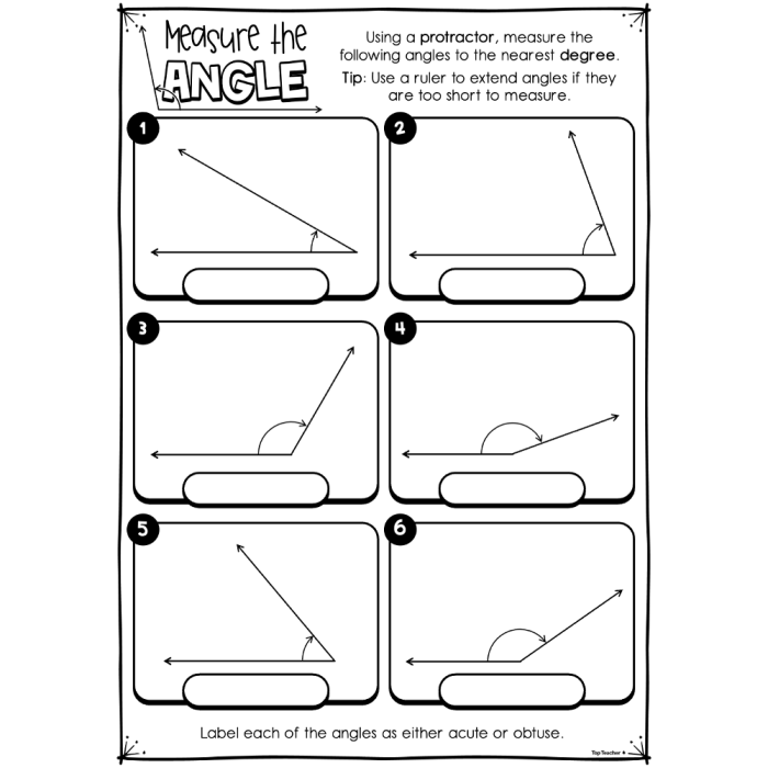 Explore angles with this engaging Let's See Those Angles! activity for young learners First Grade worksheet showing colorful shapes for counting and identifying angles