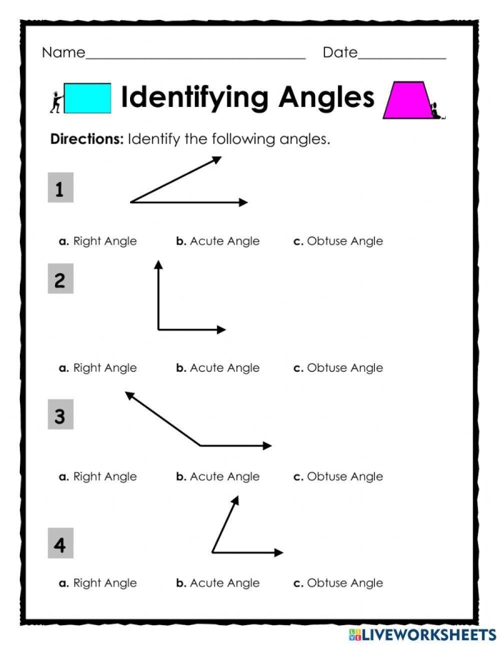 Discover angles in shapes with the Let's See Those Angles! worksheet for young learners First Grade worksheet focusing on identifying and counting angles in different shapes