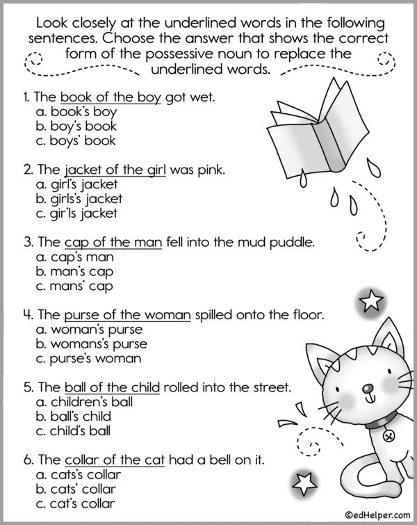 Assessment worksheet for checking first graders' understanding of contractions 14 First Grade student practicing common contractions on a reading worksheet