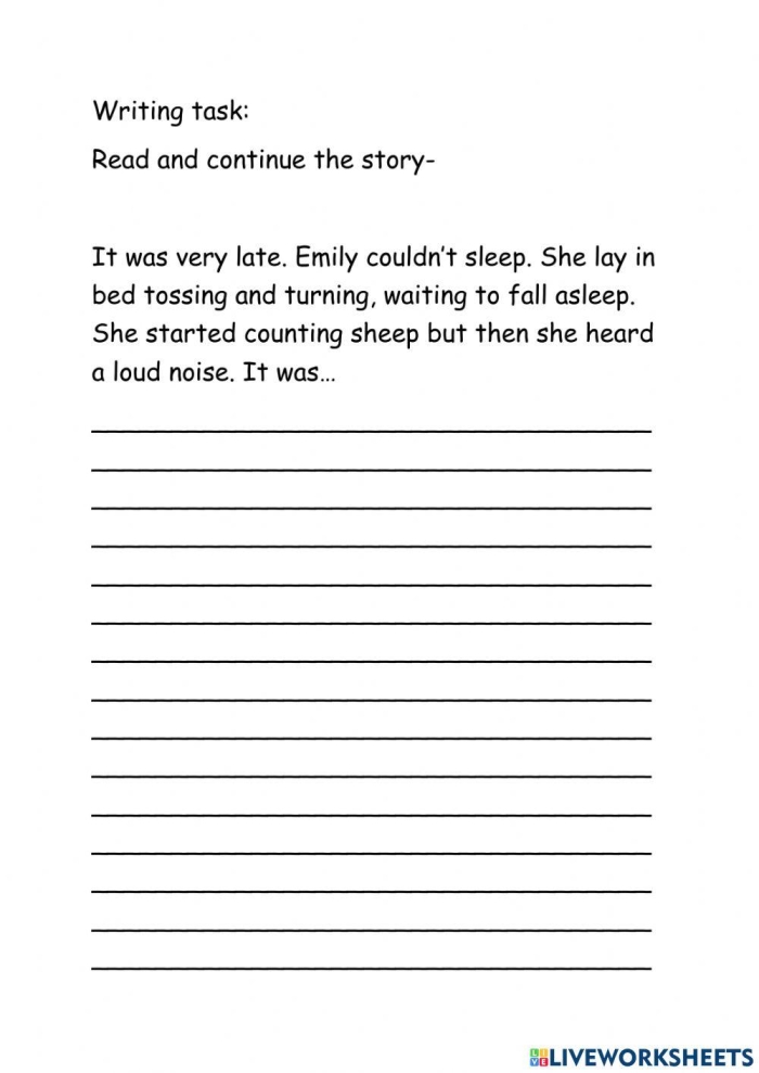 Engaging "What's Going On?" story starter worksheet for first graders First grade multiplication worksheet featuring story starters to spark creativity in kids