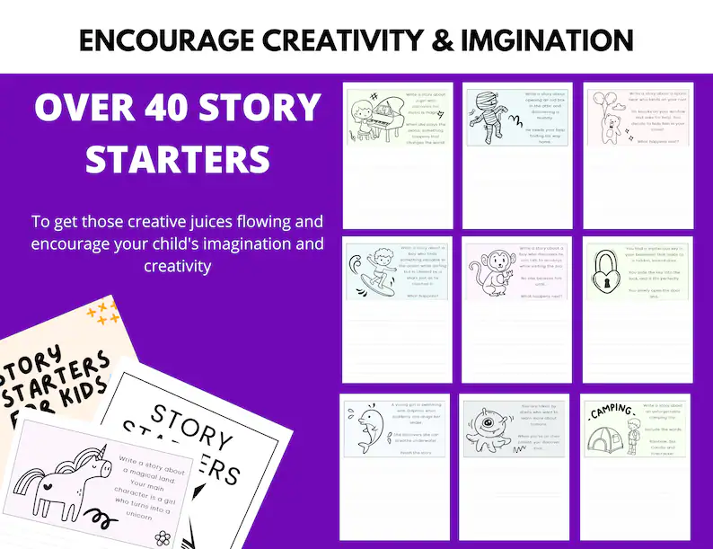 Inspire laughter and storytelling with this silly story prompt worksheet for multiplication Fun and engaging Story Starters worksheet for first graders to spark creativity