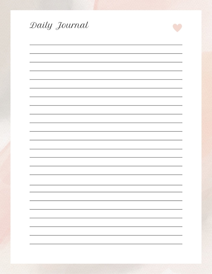 First grade writing journal page for kids to express their thoughts Blank writing journal worksheet for first graders to inspire creativity