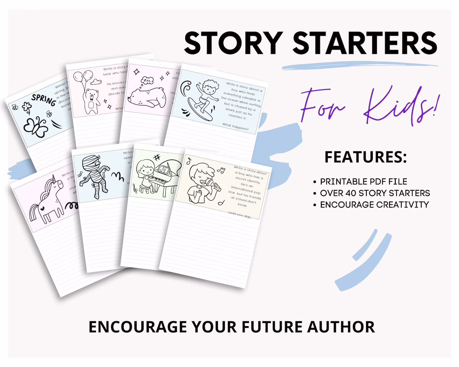 Inspiring worksheet for first graders to write silly stories with multiplication themes Worksheet featuring fun story starters to encourage creative writing in first graders