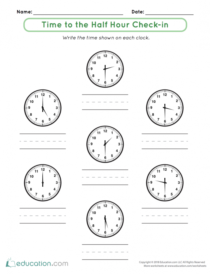 One Half worksheet designed for first graders to learn about fractions