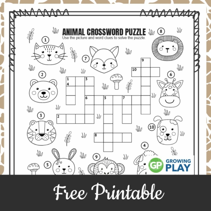 Fun Fruit Picture Crossword Worksheet for First Graders Colorful picture crossword puzzle featuring various fruits for kids