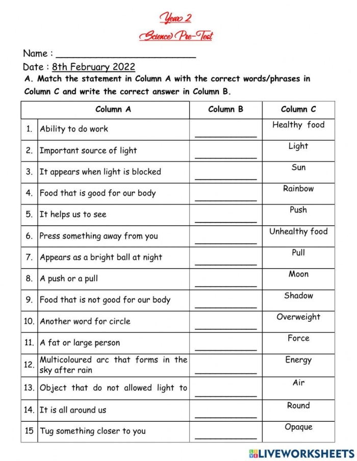 Second image in a series showcasing educational resources for young learners Glossary worksheet designed for first graders to enhance their information locating skills