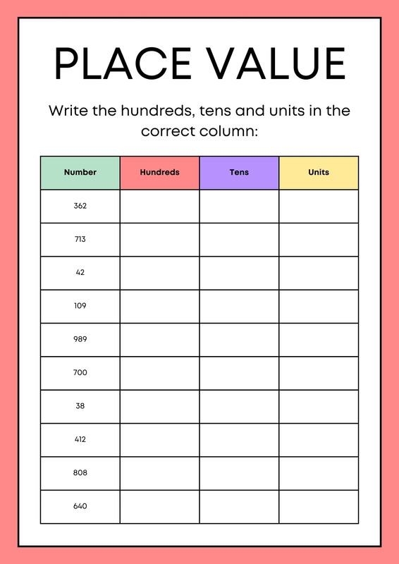 Lacy's Place Value worksheet for first graders focusing on tens and ones columns First grade math worksheet featuring Lacy's Place Value exercises for two-digit numbers