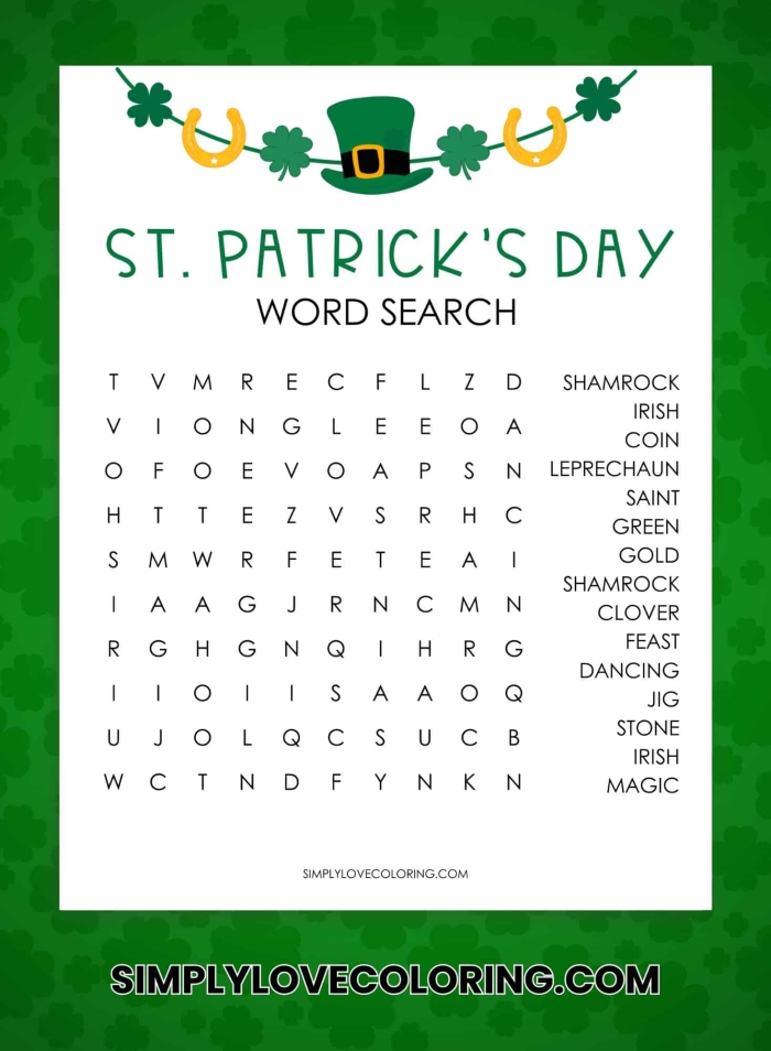 First grade student solving St. Patrick's Day addition word problems with leprechauns and gold coins