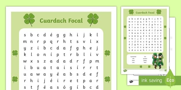 Engaging St. Patrick's Day word search activity featuring leprechaun-related terms Leprechaun Word Search worksheet for first graders celebrating St. Patrick's Day