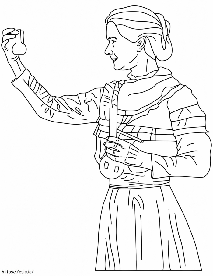 Marie Curie in her laboratory, a first grade sight words coloring worksheet