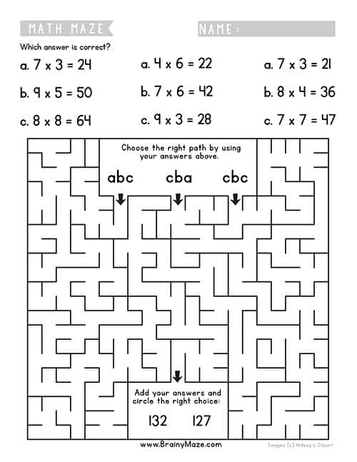 Time and Money worksheet for First Grade First grade students navigating a Math Maze worksheet focused on time and money concepts. Engaging math activity for young learners to practice addition skills.