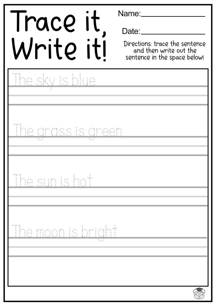 Creative writing worksheet for first graders about music and sentence formation