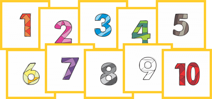 First Grade 1–10 Number Cards worksheet for hands-on learning activities Number cards from 1 to 10 for practicing number recognition and basic math skills