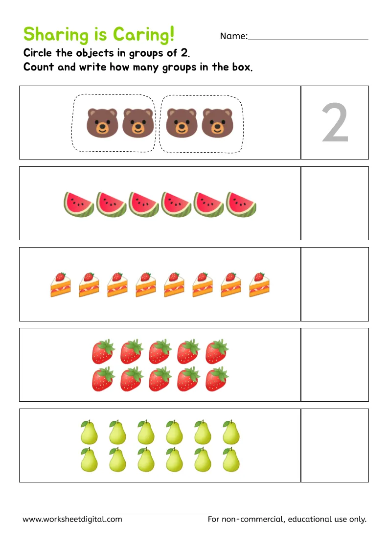 First Grade Math: Grouping Odd and Even Numbers Worksheet Worksheet for grouping objects by odd and even numbers for first graders