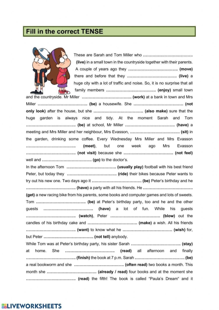 Worksheet image 24 demonstrating past and present tense of the verb eat First Grade worksheet showing the verb eat in past and present tense for mixed operations