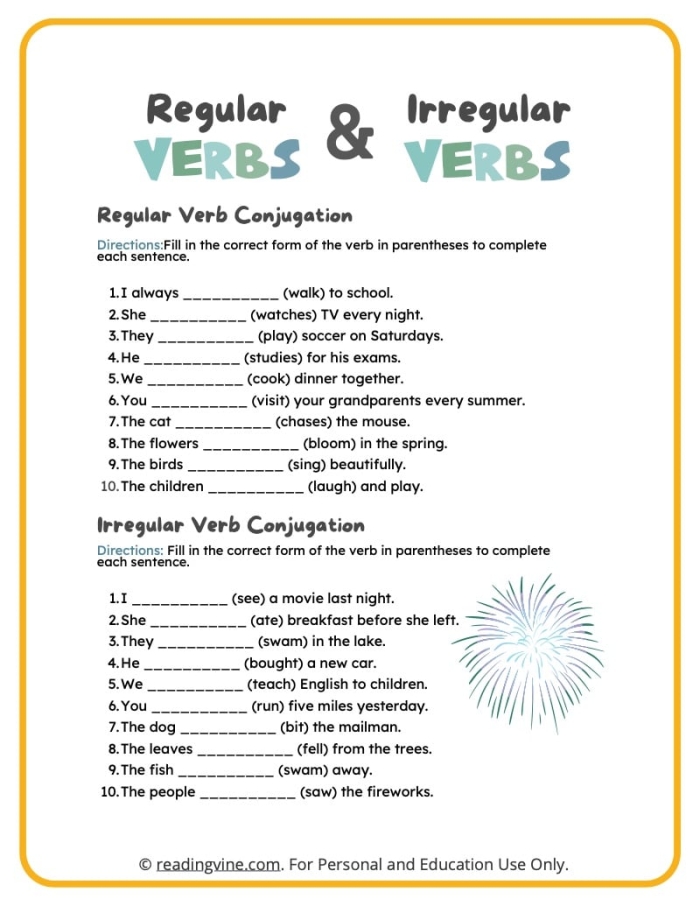 Past tense sentence conversion activity for first grade, worksheet image 14 First grader practicing past tense verbs on a worksheet focused on grammar