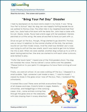 First Grade worksheet with adorable pet illustrations for practicing data tallying
