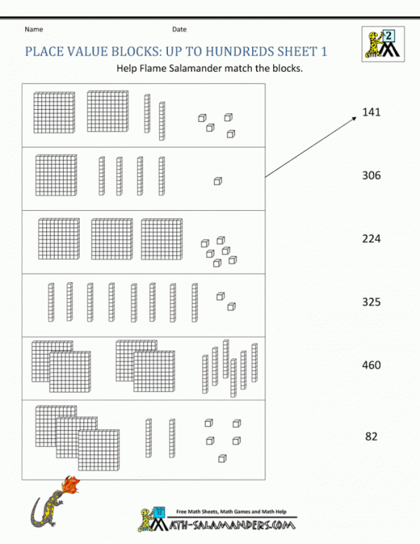 Worksheet for first graders on mastering place value by adding and subtracting 10