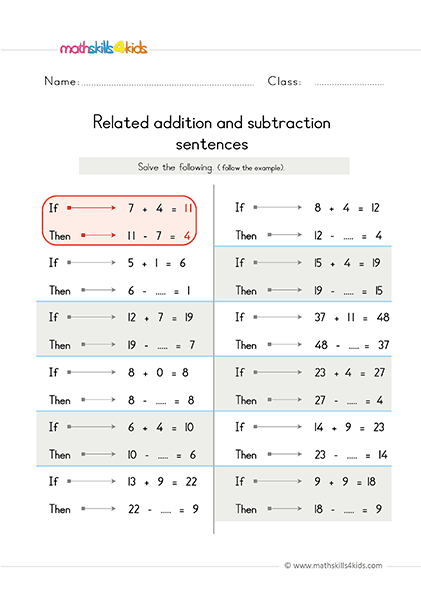 Worksheet for mastering place value by adding and subtracting 10 in first grade math. Educational resource for first graders to enhance their understanding of tens and ones.