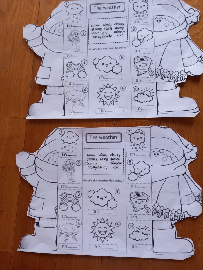 First grade pop-up park playground with swings, slide, and animal-filled trees from worksheet 8