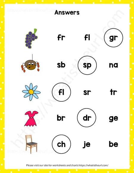 Phonics practice worksheet for beginning consonant blends, image 15 First Grade Blending Consonants worksheet focusing on subtraction skills