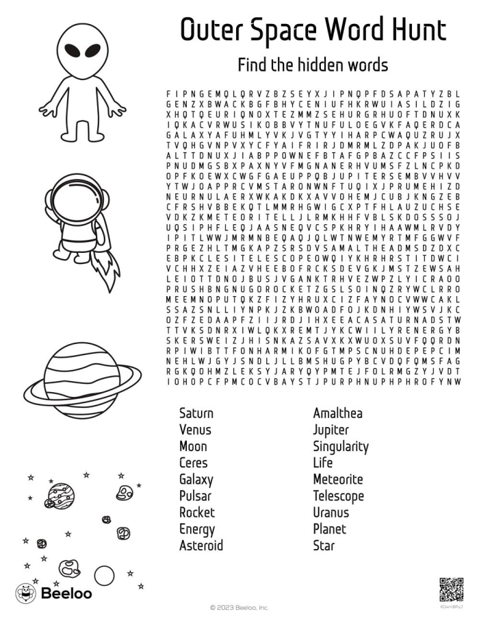 Outer Space subtraction word search activity for young learners aiming for NASA-level skills First Grade subtraction Outer Space Word Search worksheet featuring space-themed vocabulary