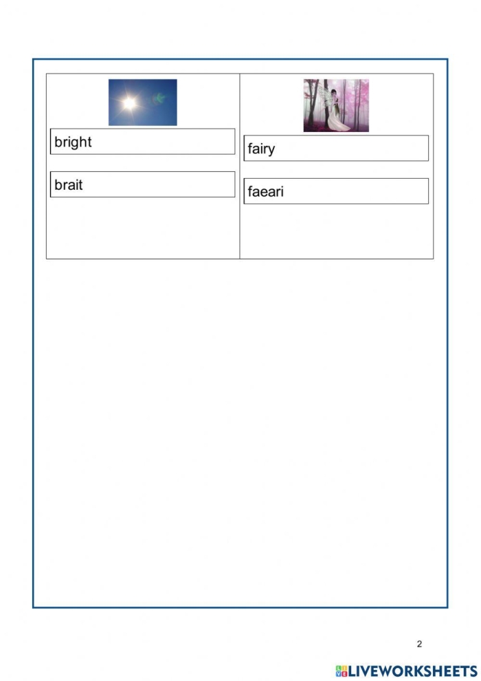 First grade trigraphs worksheet showing three-letter sound combinations for phonics practice